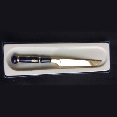 Weimer Porcelain Blue and Gold Knife - Wellner Auer Bestecke Made in Germany Serveware - BBL & Co.