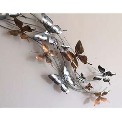 ARTISAN HOUSE SPRING BUTTERFLIES CHROME S/2n Metal Wall Decor - BBL & Co.