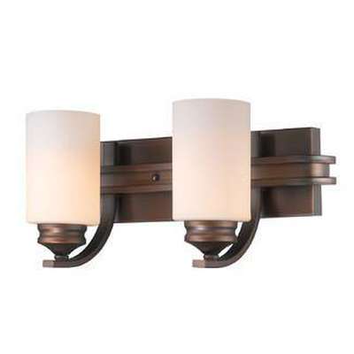 Golden Lighting 1051-BA2 SBZ Hidalgo 2 Light Vanity, Sovereign Bronze Finish - BBL & Co.