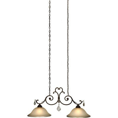 Artcraft Lighting AC1835 Florence 2-Lite Island Light, Rich Bronze - BBL & Co.