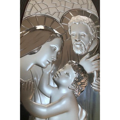 Wall Decor Argenti Preziosi Holy Family Silver 20" x 8"  Made in Italy - BBL & Co.