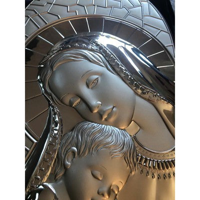 Wall Decor Argenti Preziosi Madonna with Child 20" x 8"  Made in Italy - BBL & Co.