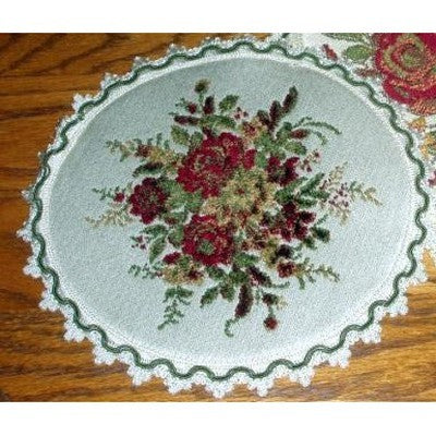 Elbaz Baroque Doily Red Round 9"  Made in Belgium - BBL & Co.