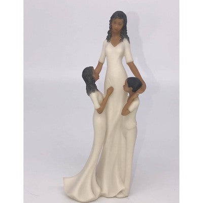 Stunning Ceramic figurine of  Mother and 2 young children - BBL & Co.