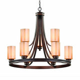 Golden 1051-9SBZ Golden Lighting 1051-9 SBZ Hidalgo 9 Light Chandelier, Sovereign Bronze Finish - BBL & Co.