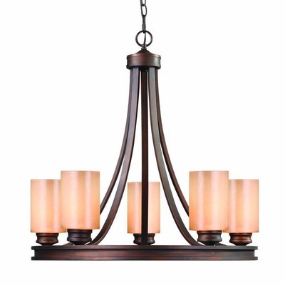 Golden Lighting 1051-5 SBZ Hidalgo 5 Light Chandelier, Sovereign Bronze Finish - BBL & Co.