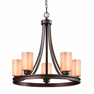 Golden Lighting 1051-5 SBZ Hidalgo 5 Light Chandelier, Sovereign Bronze Finish - BBL & Co.