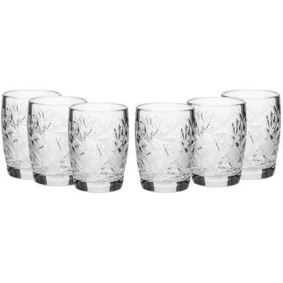 Crystal Cut  Shot Glasses Barrel" 50ml Hand Made in Russia - BBL & Co.