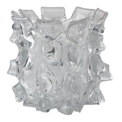 Lazy Susan Thorn Glass Hurricane Vase, Clear - BBL & Co.