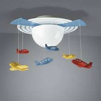 Philips 40153 Kidsplace O'hare 1-Light Multi Color Ceiling Semi-Flush Mount Light - BBL & Co.