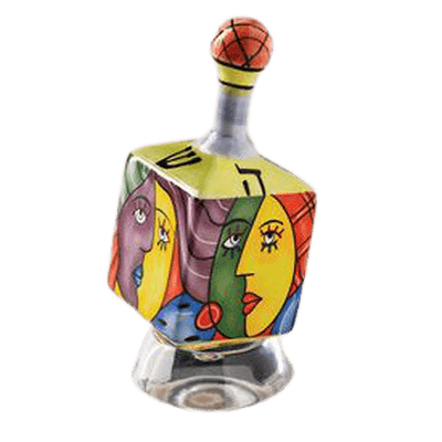 Picasso Style Muzeum Hand-Painted Ceramic Dreidel - BBL & Co.