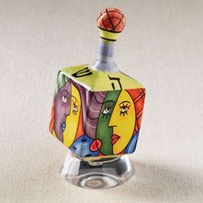 Picasso Style Muzeum Hand-Painted Ceramic Dreidel - BBL & Co.