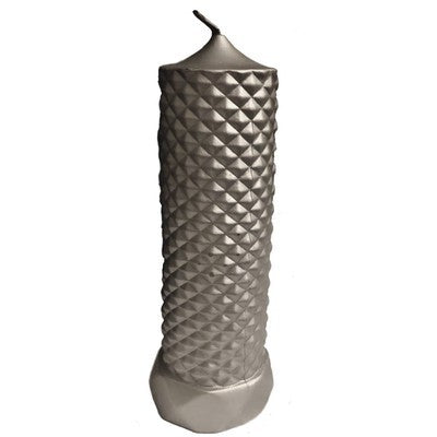 Point a La Ligne Honeycomb Silver Pillar Candle - BBL & Co.