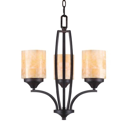 Golden Lighting 1220-M3 RT 3 Light Empyreal Chandelier, Roan Timber - BBL & Co.