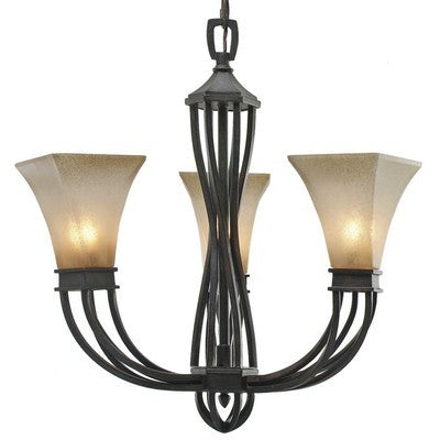 Golden Lighting 1850-GM3 RT Chandelier In Roan Timber - BBL & Co.