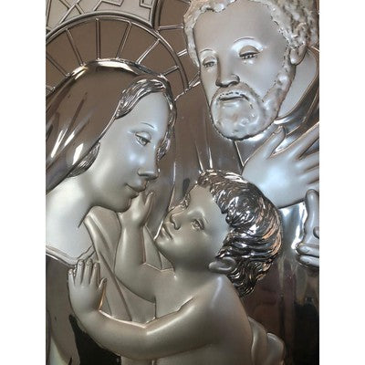 Wall Decor Argenti Preziosi Holy Family Silver 20" x 8"  Made in Italy - BBL & Co.