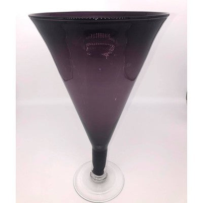 Handblown Glass Centerpiece Violet Bell Vase - BBL & Co.